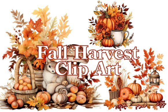 Fall Harvest Clip Art Collection 2