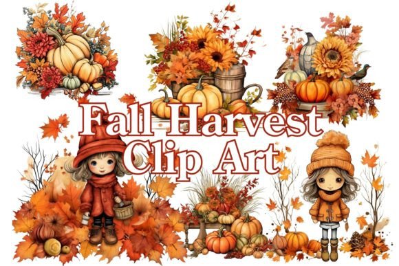 Fall Harvest Clip Art Collection 7