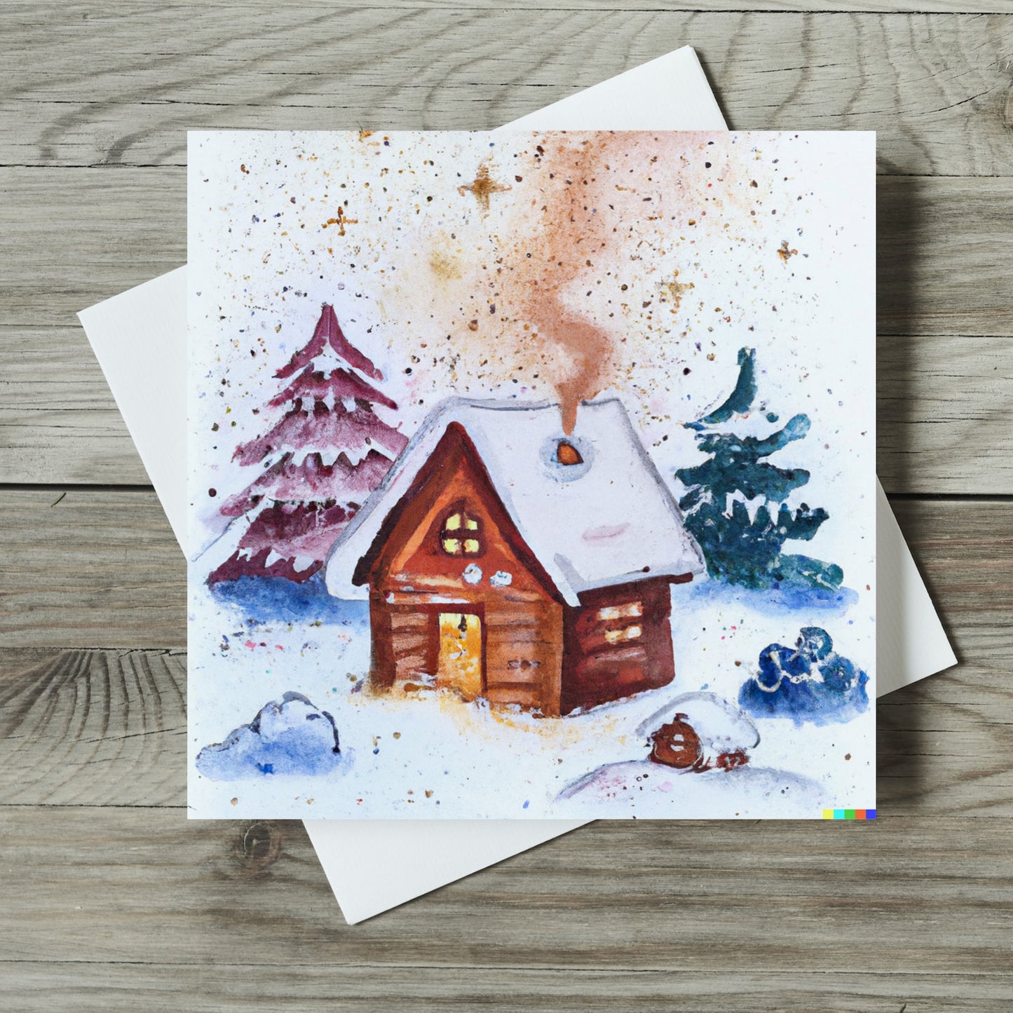 Painted Winter Cabin Scenes