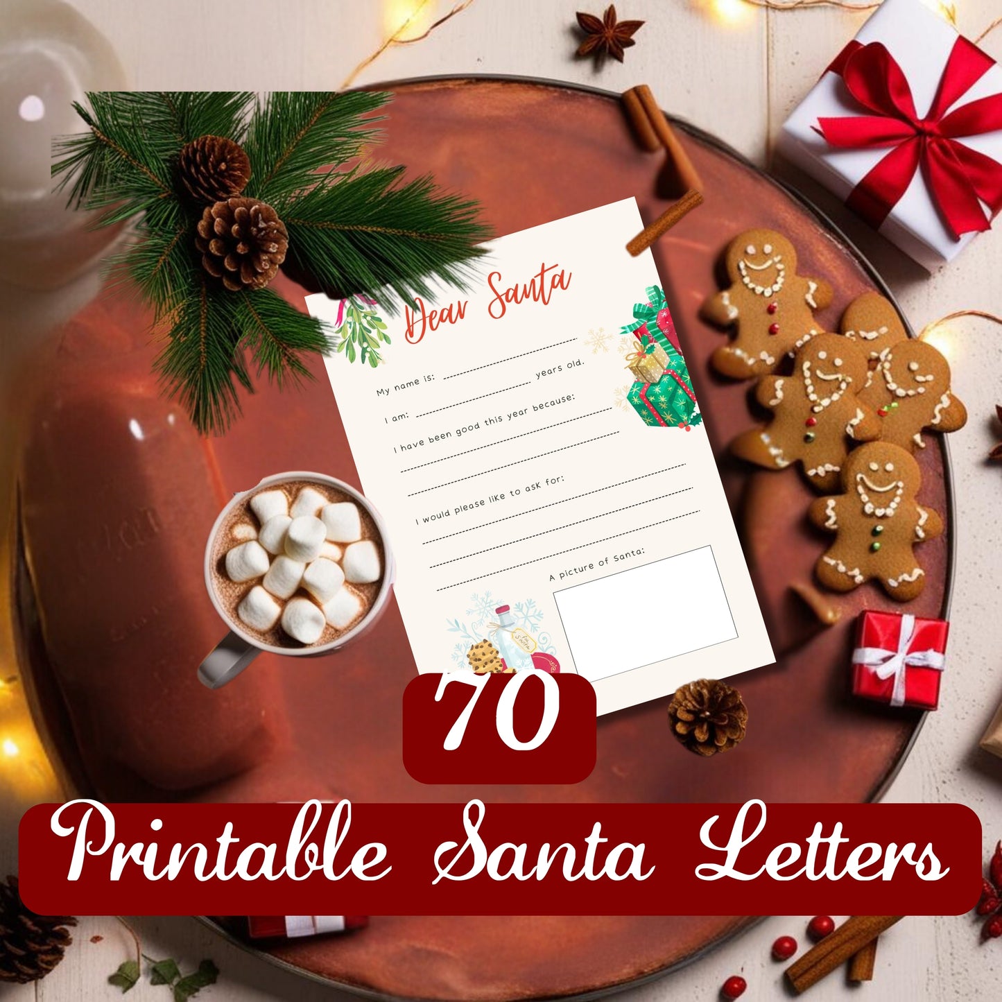 70 Magical "Dear Santa" Letter Templates