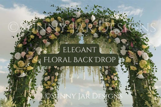 Elegant Floral Digital Backdrop