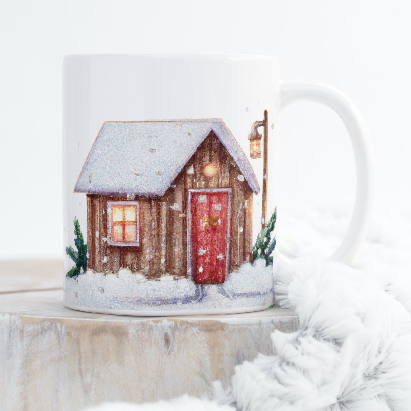 Painted Winter Cabin Scenes