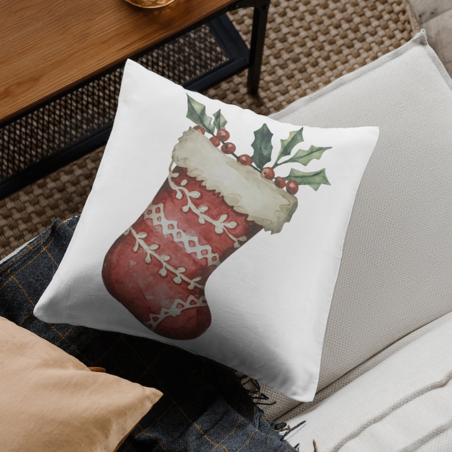 Watercolor Christmas Stockings Clip Art