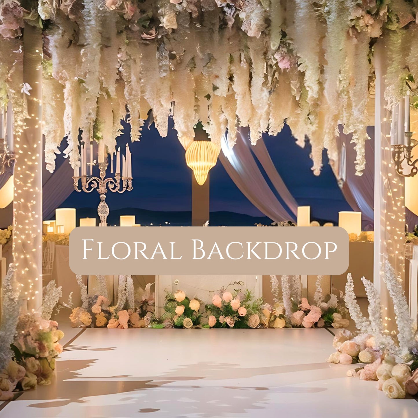 Digital Wedding Reception Backdrop