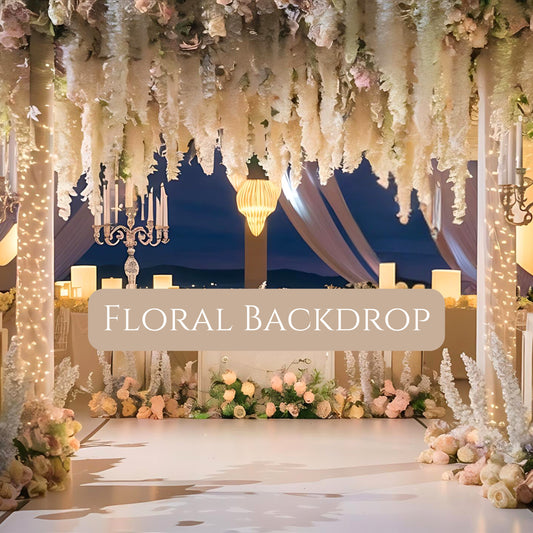 Digital Wedding Reception Backdrop