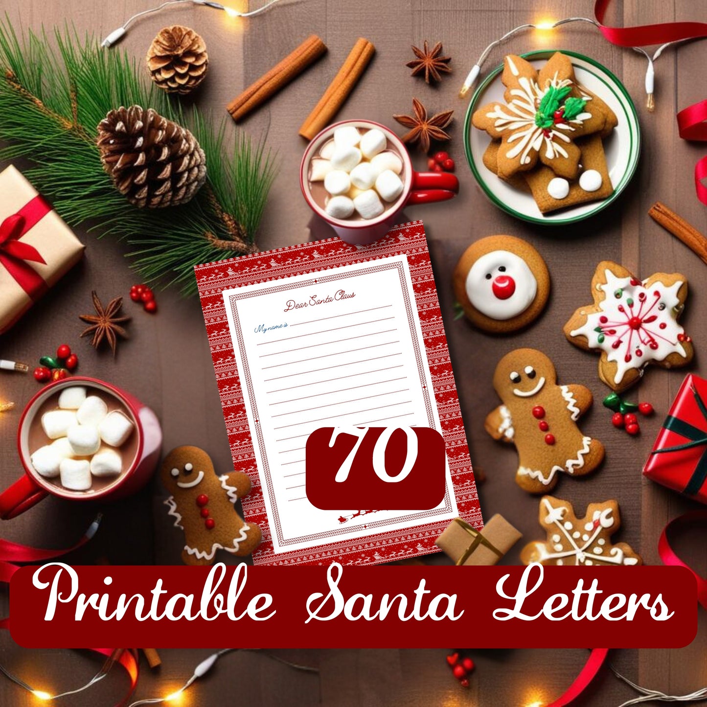 70 Magical "Dear Santa" Letter Templates