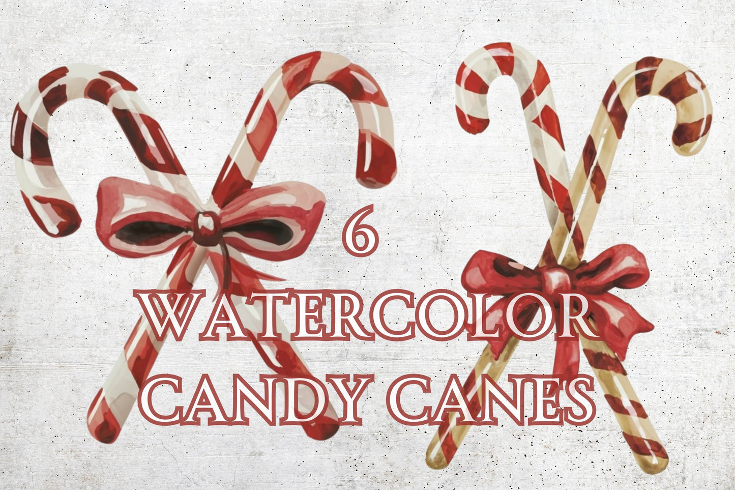 Watercolor Candy Canes Clip Art - Sunny Jar Personalized Designs