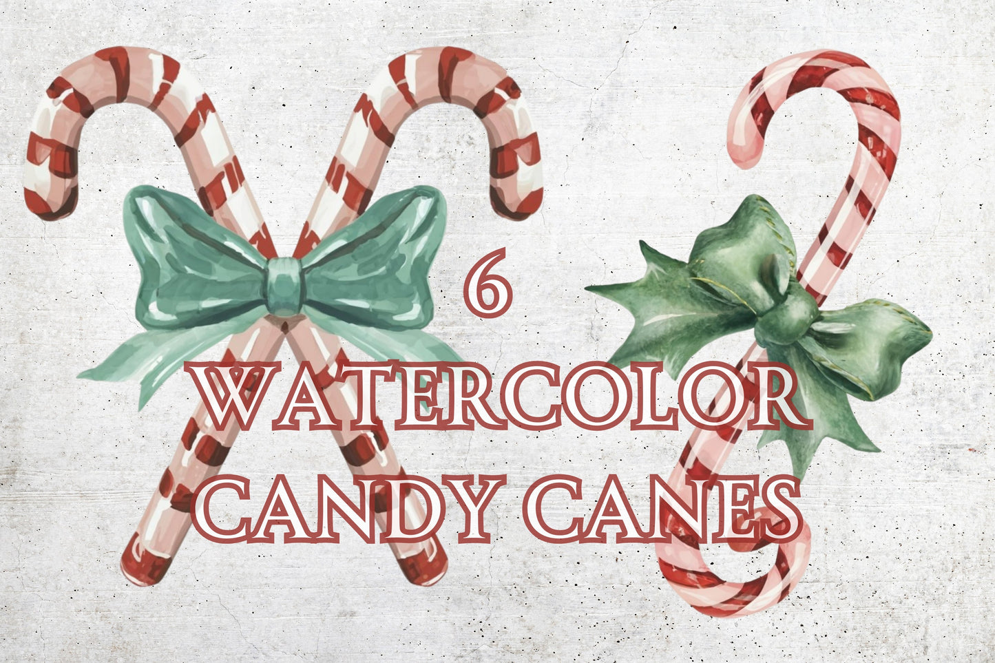 Watercolor Candy Canes Clip Art - Sunny Jar Personalized Designs